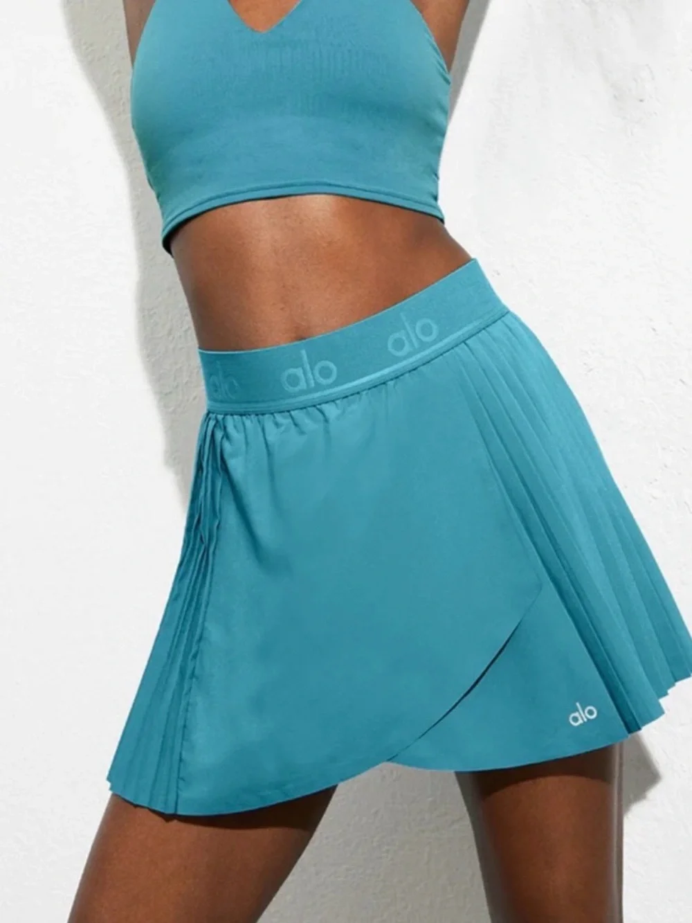 🩵ALO Yoga Teal Pleated Skater Skirt🩵